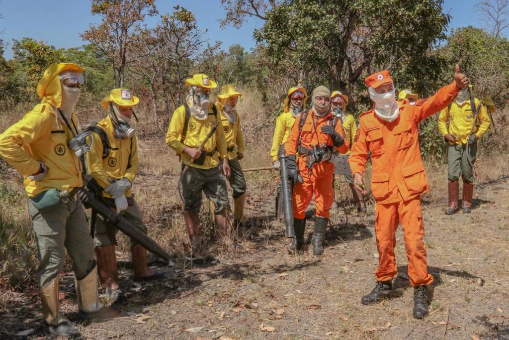 Todos os 80 brigadistas receberam treinamento sobre as formas de combate aos incêndios florestais e queimadas ilegais