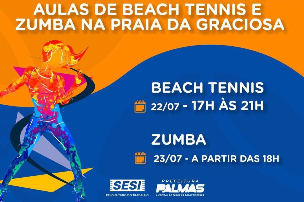 Aulas de Beach Tennis e Zumba serão ministradas em um dos principais cartões postais da Capital, a Praia da Graciosa