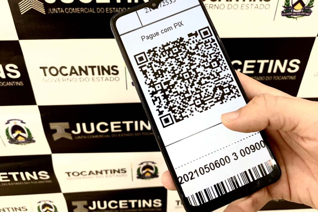 Junta Comercial do Tocantins adota o Pix como meio de pagamento