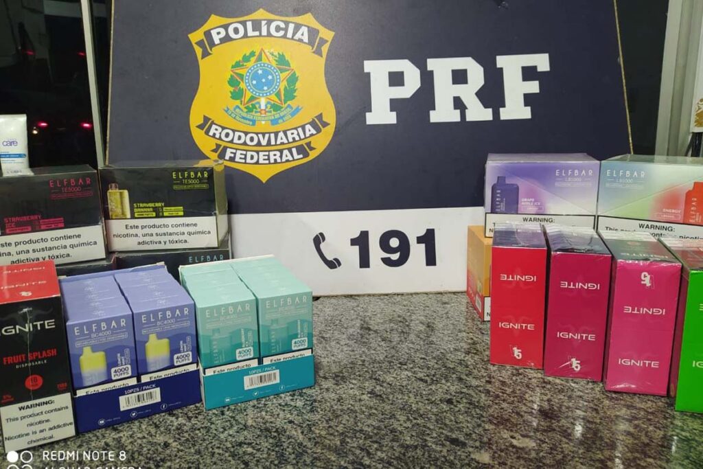 PRF apreende 357 unidades de cigarros eletrônicos no Tocantins