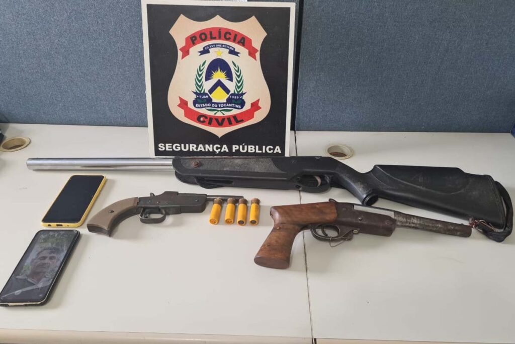 Polícia Civil apreende armas de fogo usadas em execução na cidade de Xambioá