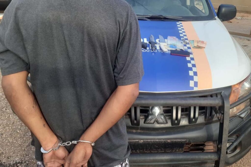 Jovem é preso por tráfico de drogas após ameaçar a mãe em Guaraí