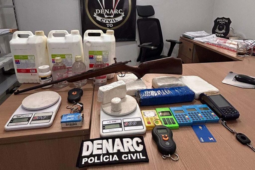 Dois homens são presos por tráfico de drogas e posse de armas em Araguaína