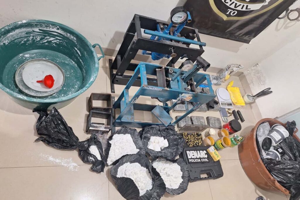 Operação desmantela laboratório de cocaína em Araguaína