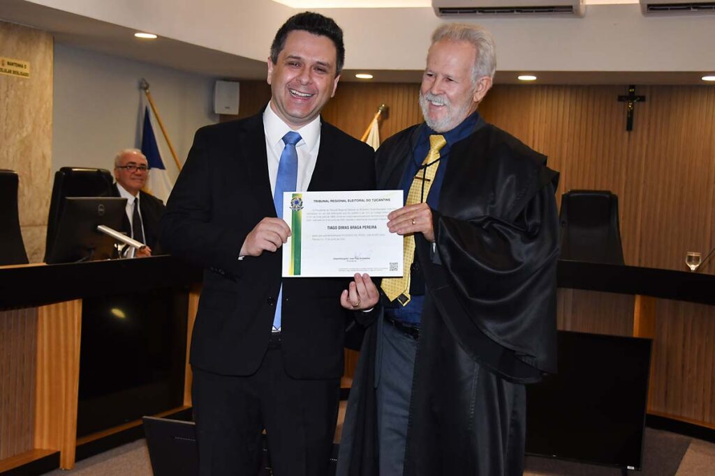 Tiago Dimas é diplomado deputado federal após retotalização dos votos das Eleições 2022 no Tocantins