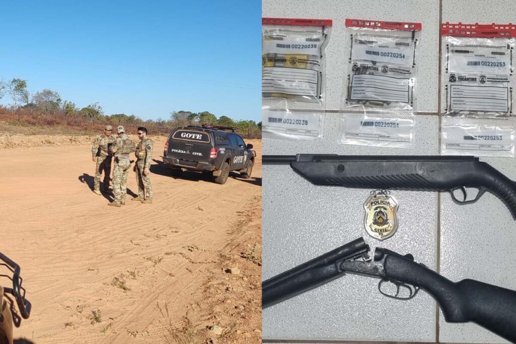 Polícia Civil apreende armas durante operação contra grilagem de terras em Rio Sono
