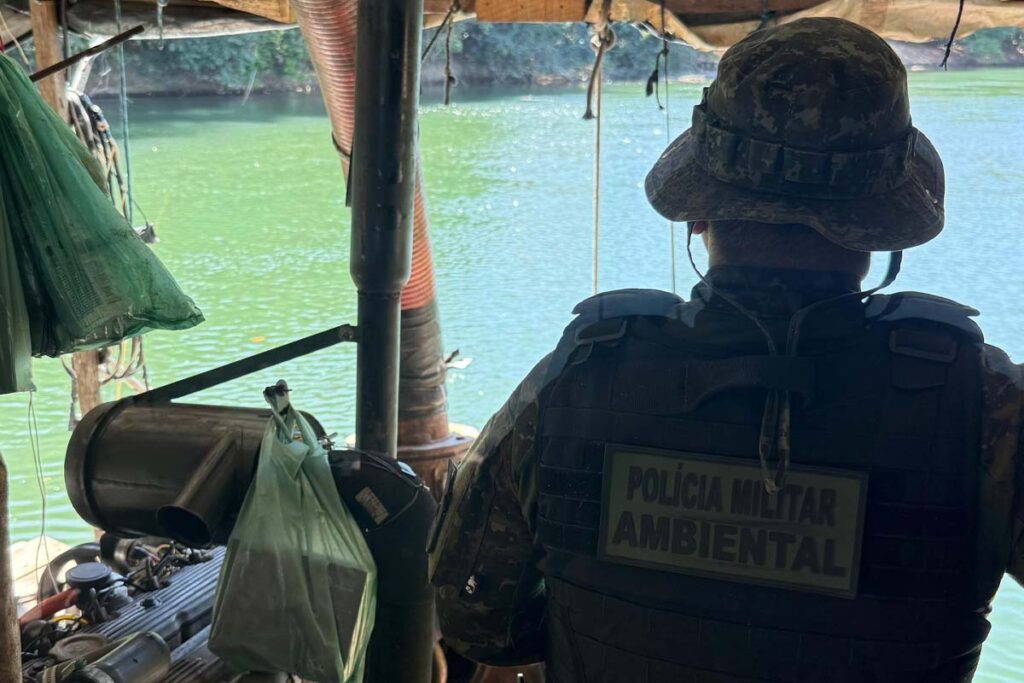 PM Ambiental flagra garimpo ilegal em Natividade e aplica mais de R$ 170 mil em multas