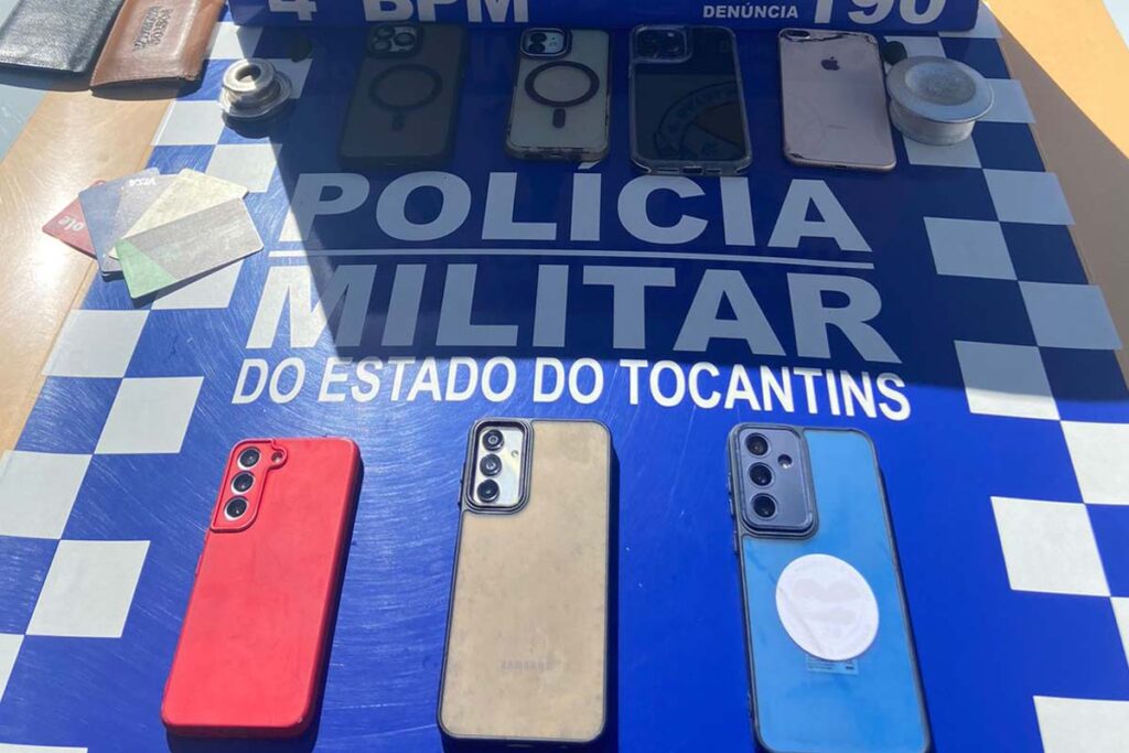 Celulares furtados no Miracaxi são recuperados em hotel de Gurupi; casal é preso