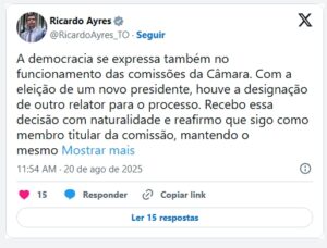 CPMI do INSS: oposição derrota governo e retira Ricardo Ayres da relatoria