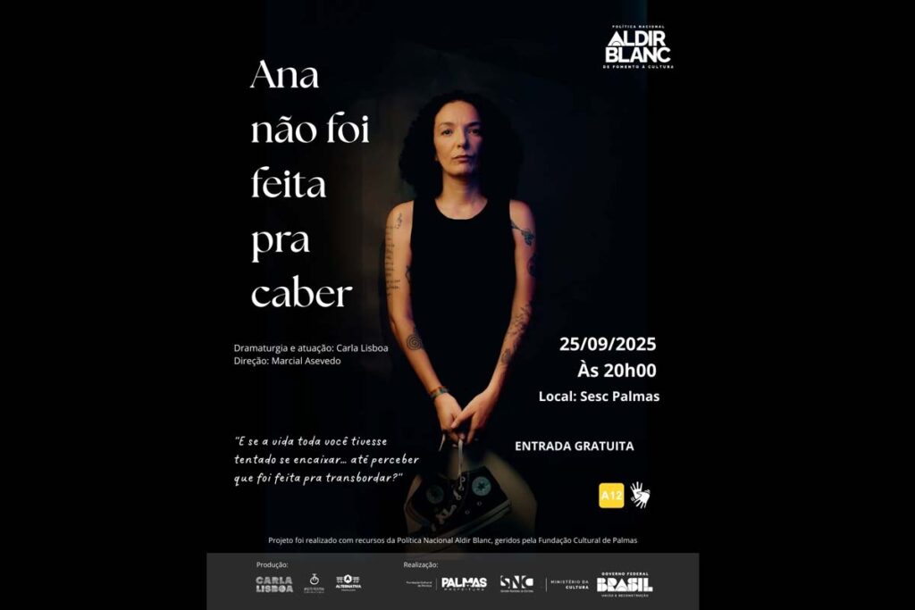 Estreia em Palmas: espetáculo “Ana não foi feita pra caber” aborda autismo, identidade e pertencimento