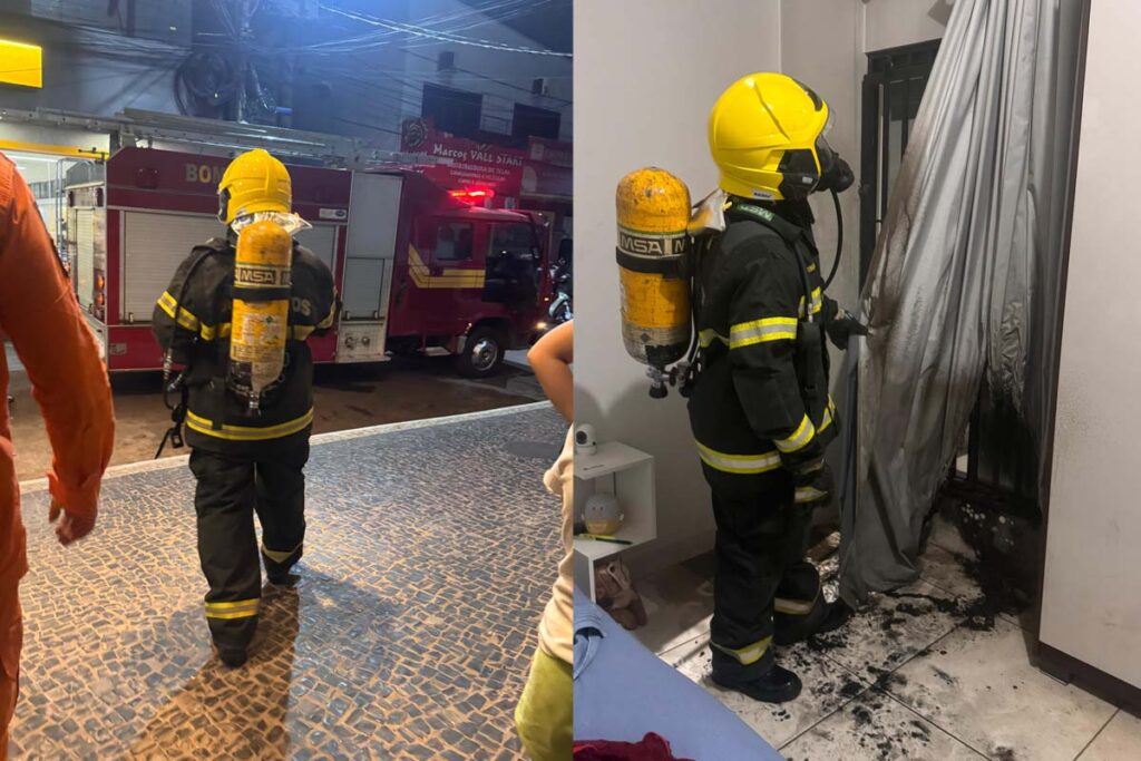 Incêndio em apartamento em Paraíso é controlado após criança atear fogo em cortina