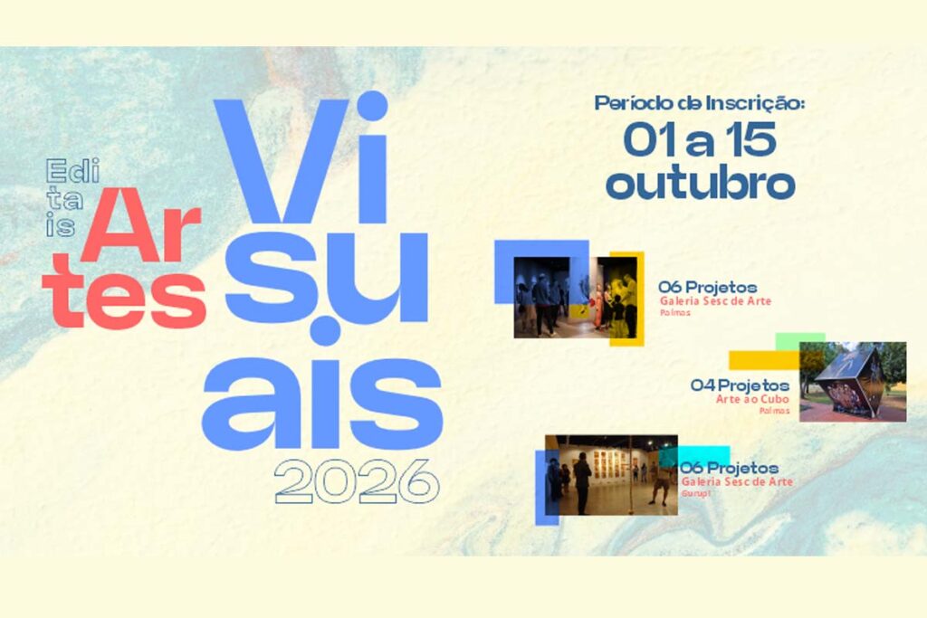 Sesc Tocantins abre inscrições para Editais de Artes Visuais 2026