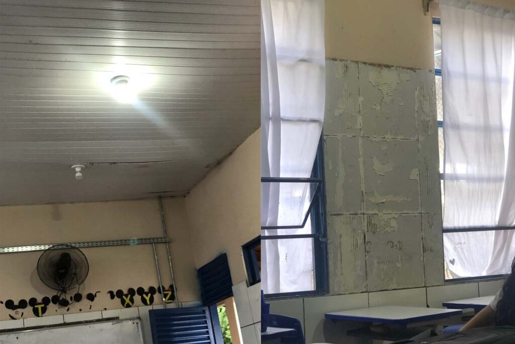 Escola em Campos Lindos apresenta risco estrutural e comunidade cobra solução imediata