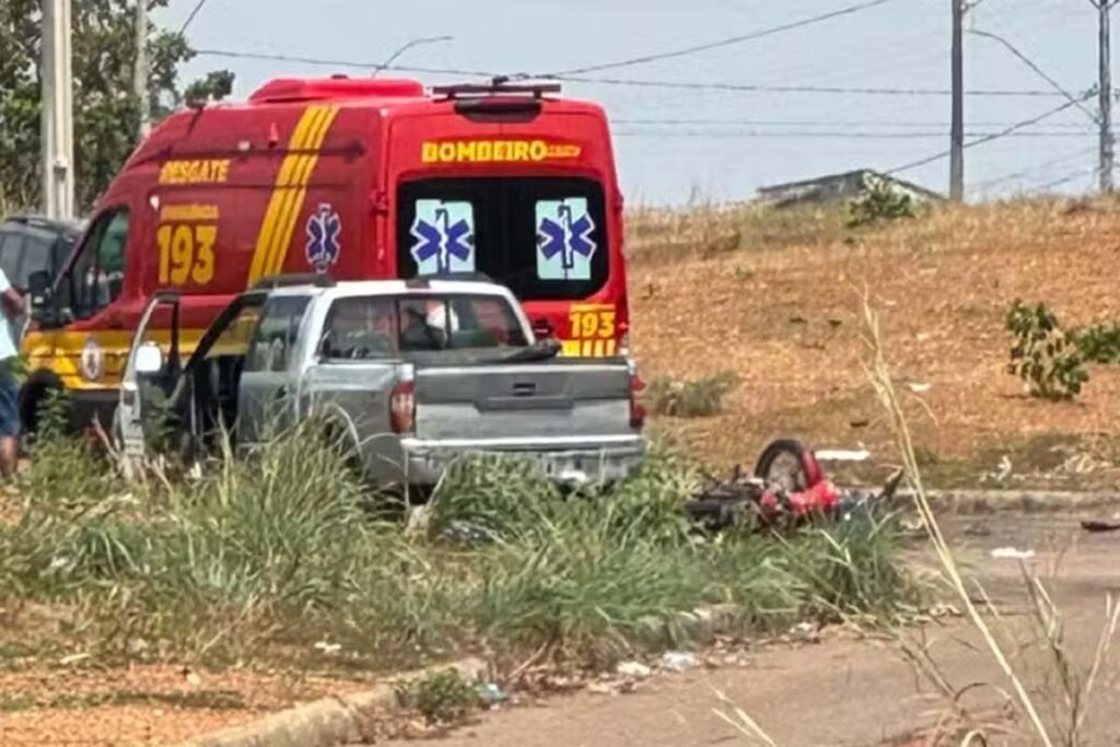 Motociclista morre após colisão com caminhonete em cruzamento de Paraíso do Tocantins