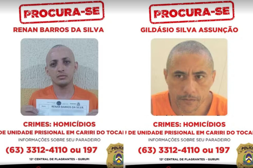 Presos de alta periculosidade fogem de presídio de segurança máxima em Cariri do Tocantins