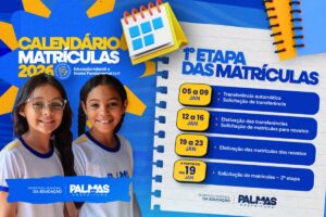 calendário de matrículas da rede municipal