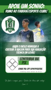 Adolescente de Palmas é selecionado para avaliação em clube de Goiás e sonha em mudar a vida da família com o futebol