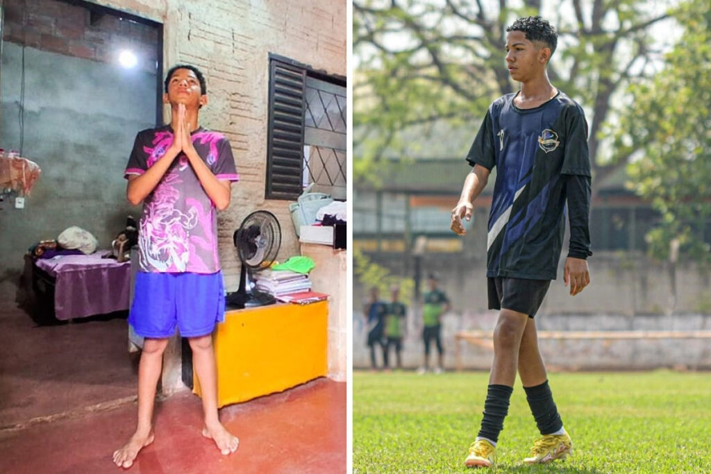 Com chuteira doada, jovem de 15 anos de Palmas busca apoio para participar de seletiva em clube goiano
