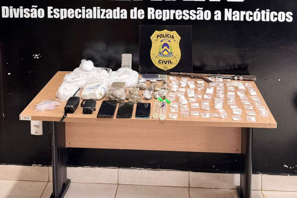 Operação apreende cocaína, crack e maconha em casa usada para tráfico em Palmas