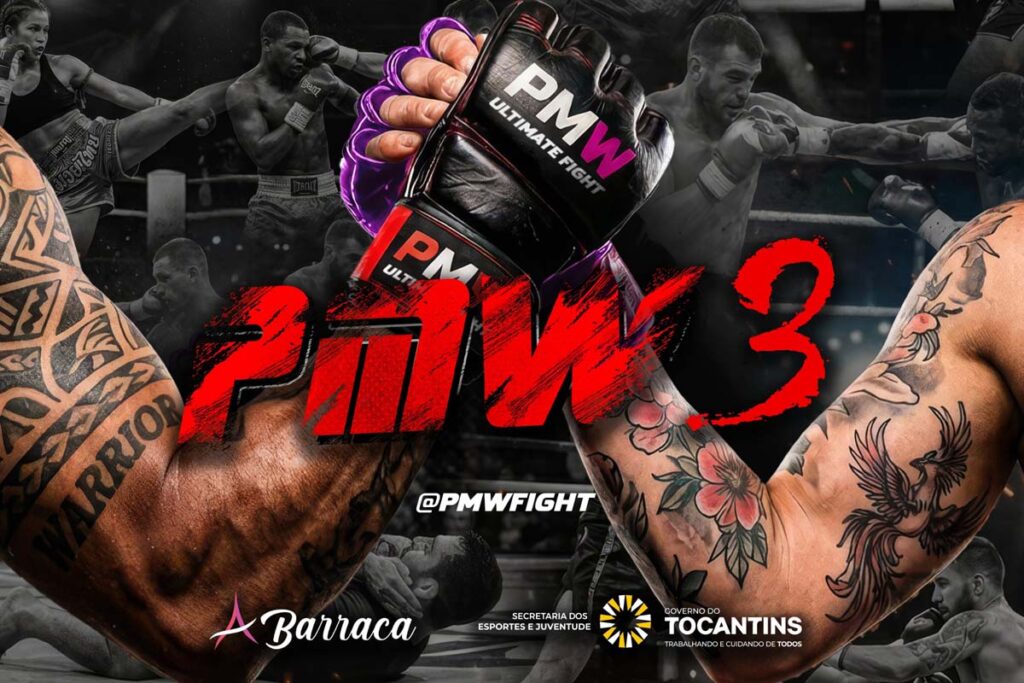 PMW Ultimate Fight 3ª edição movimenta Palmas com grandes lutas neste sábado (28)