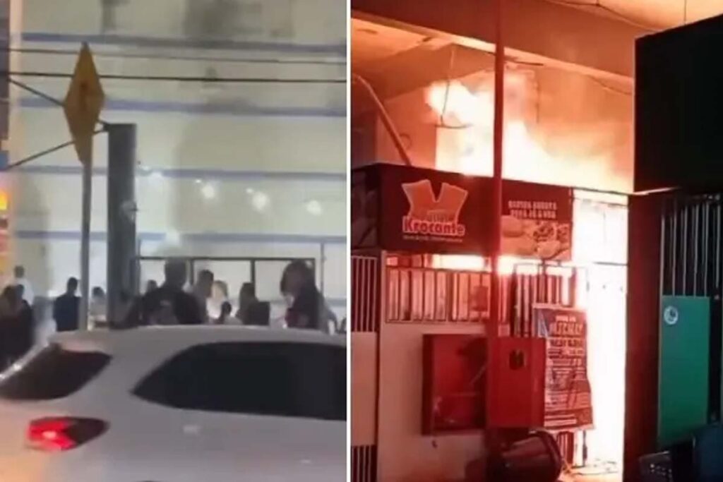 Incêndio atinge Feira da 304 Sul e destrói barraca no dia da inauguração em Palmas Incêndio atinge Feira da 304 Sul e destrói barraca no dia da inauguração em Palmas
